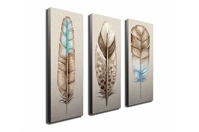 Dekorativ Canvasbilde 3 Deler - Flerfarget - Interiør - Maleri & posters - Lerretsbilder