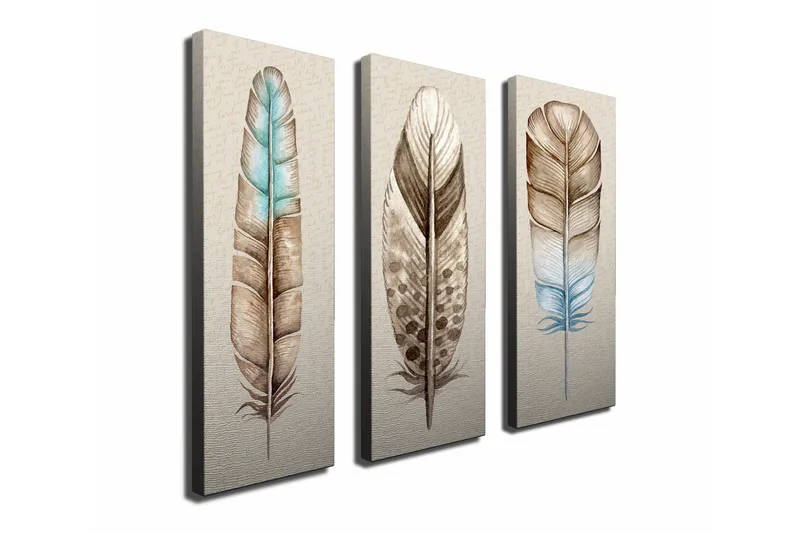 Dekorativ Canvasbilde 3 Deler, Flerfarget