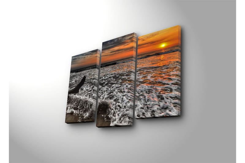 Dekorativ Canvasbilde 3 Deler - Flerfarget - Interiør - Maleri & posters - Lerretsbilder