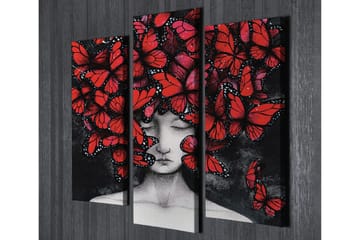 Dekorativ Canvasbilde 3 Deler - Flerfarget - Interiør - Maleri & posters - Lerretsbilder