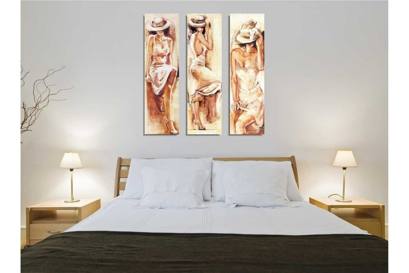 Dekorativ Canvasbilde 3 Deler - Flerfarget - Interiør - Maleri & posters - Lerretsbilder