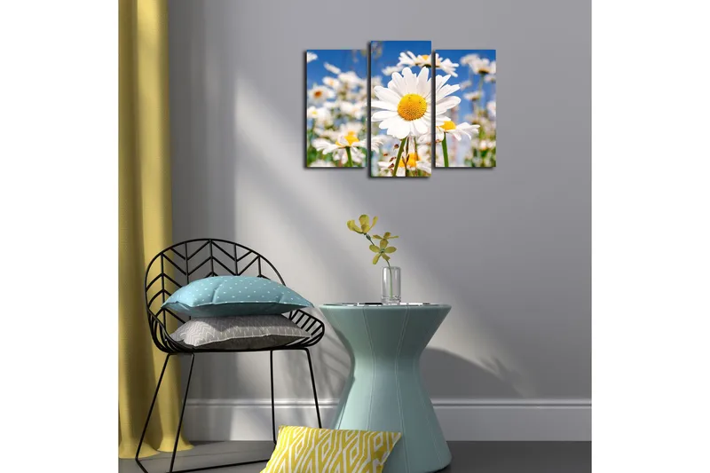 Dekorativ Canvasbilde 3 Deler - Flerfarget - Interiør - Maleri & posters - Lerretsbilder