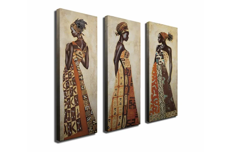 Dekorativ Canvasbilde 3 Deler, Flerfarget