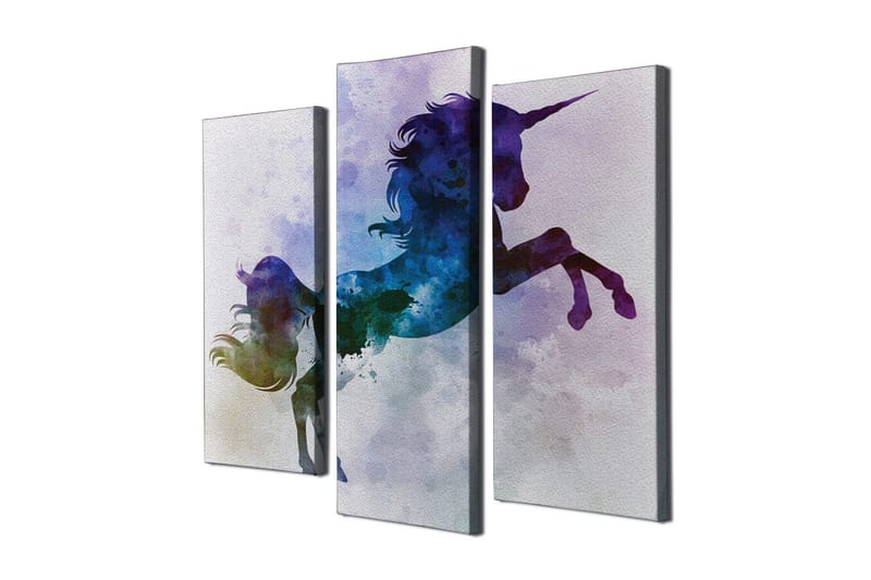 Dekorativ Canvasbilde 3 Deler - Flerfarget - Interiør - Maleri & posters - Lerretsbilder