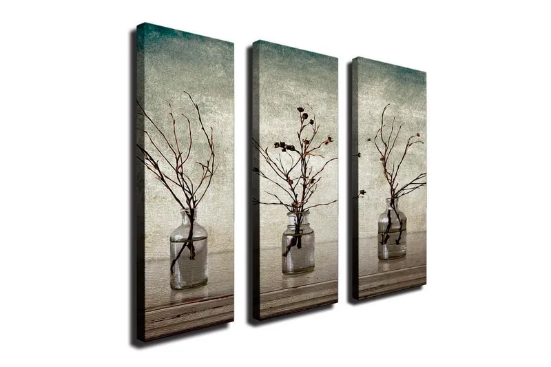 Dekorativ Canvasbilde 3 Deler, Flerfarget