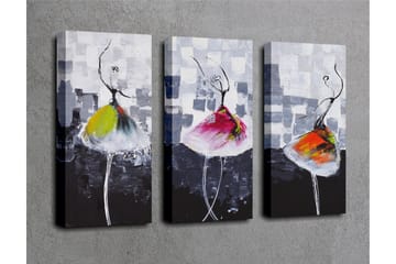 Dekorativ Canvasbilde 3 Deler - Flerfarget - Interiør - Maleri & posters - Lerretsbilder