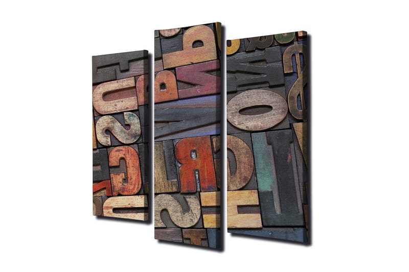 Dekorativ Canvasbilde 3 Deler - Flerfarget - Interiør - Maleri & posters - Lerretsbilder