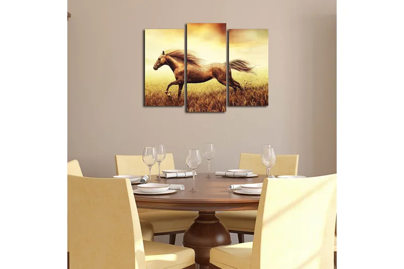 Dekorativ Canvasbilde 3 Deler - Flerfarget - Interiør - Maleri & posters - Lerretsbilder