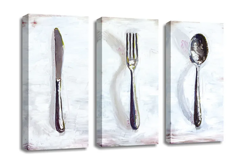 Dekorativ Canvasbilde 3 Deler, Flerfarget