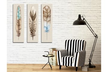 Dekorativ Canvasbilde 3 Deler - Flerfarget - Interiør - Maleri & posters - Lerretsbilder