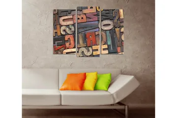 Dekorativ Canvasbilde 3 Deler - Flerfarget - Interiør - Maleri & posters - Lerretsbilder