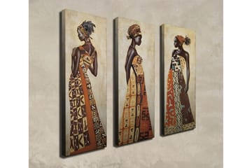 Dekorativ Canvasbilde 3 Deler - Flerfarget - Interiør - Maleri & posters - Lerretsbilder