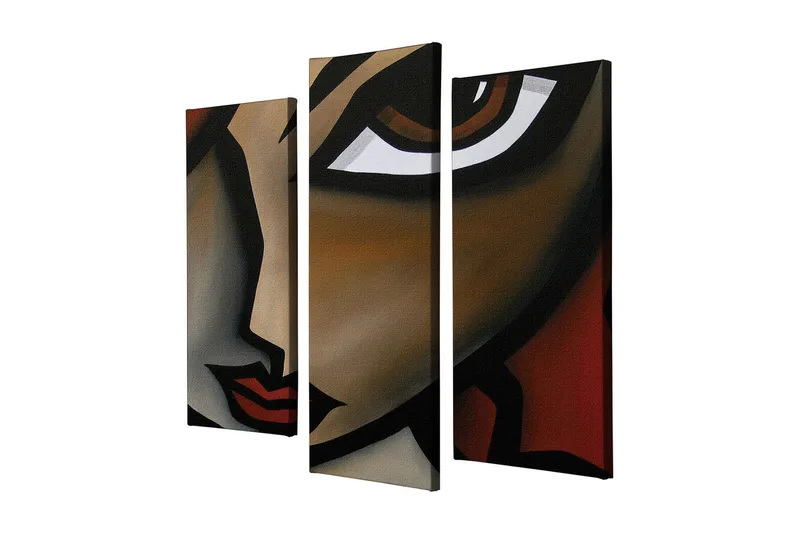 Dekorativ Canvasbilde 3 Deler - Flerfarget - Interiør - Maleri & posters - Lerretsbilder