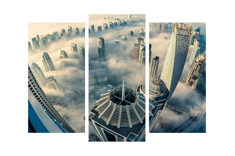 Dekorativ Canvasbilde 3 Deler - Flerfarget - Interiør - Maleri & posters - Lerretsbilder