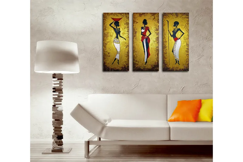 Dekorativ Canvasbilde 3 Deler - Flerfarget - Interiør - Maleri & posters - Lerretsbilder