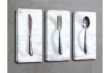 Dekorativ Canvasbilde 3 Deler - Flerfarget - Interiør - Maleri & posters - Lerretsbilder