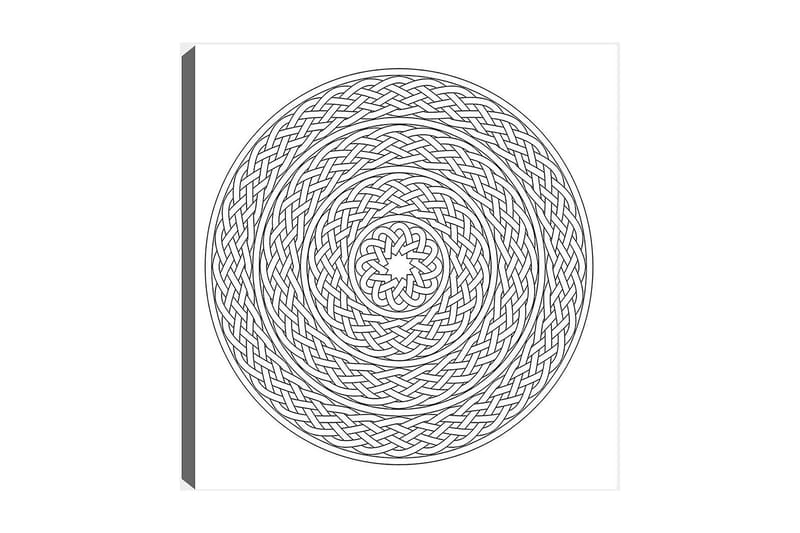 Dekorativ Canvasbilde 30x30 cm, Hvit|Svart
