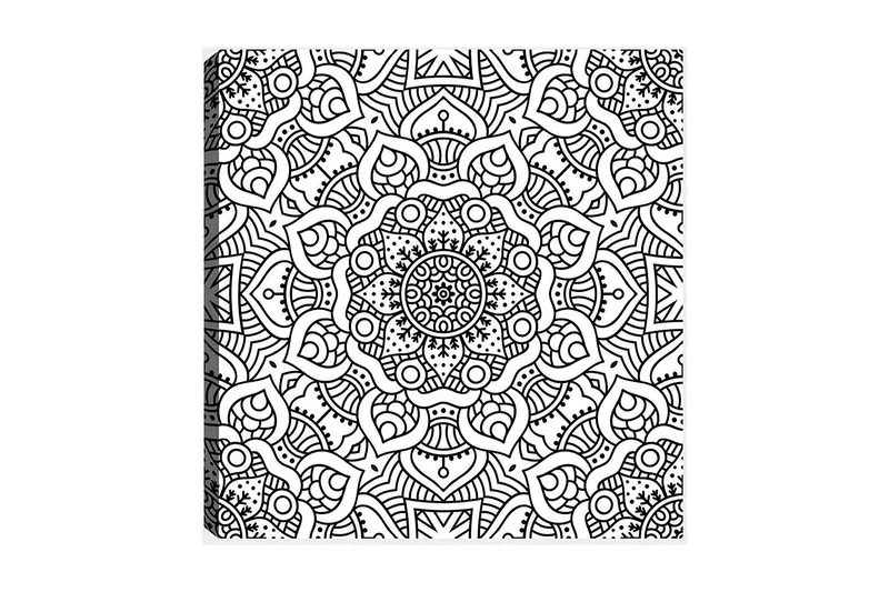 Dekorativ Canvasbilde 30x30 cm, Hvit|Svart