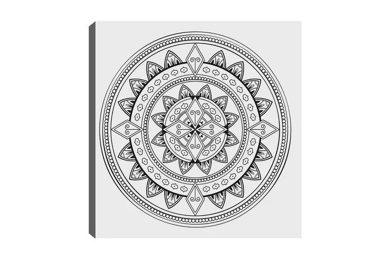 Dekorativ Canvasbilde 30x30 cm, Hvit|Svart