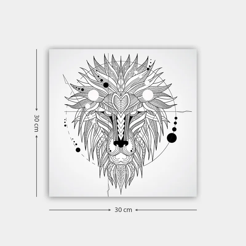 Dekorativ Canvasbilde 30x30 cm, Hvit|Svart