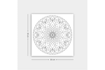 Dekorativ Canvasbilde 30x30 cm - Hvit|Svart - Interiør - Maleri & posters - Lerretsbilder