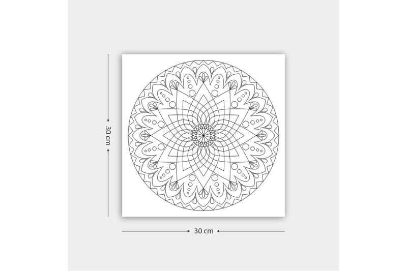 Dekorativ Canvasbilde 30x30 cm - Hvit|Svart - Interiør - Maleri & posters - Lerretsbilder
