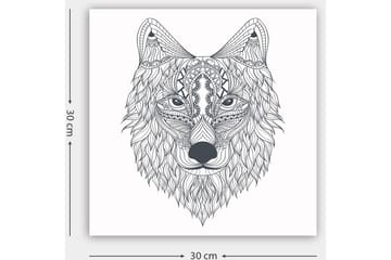 Dekorativ Canvasbilde 30x30 cm - Hvit|Svart - Interiør - Maleri & posters - Lerretsbilder