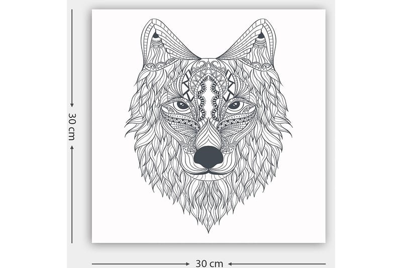 Dekorativ Canvasbilde 30x30 cm - Hvit|Svart - Interiør - Maleri & posters - Lerretsbilder
