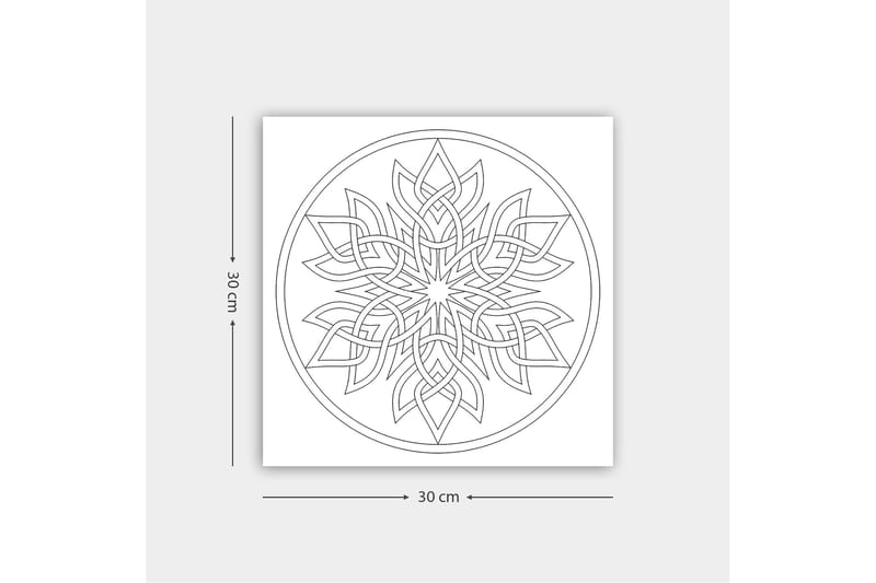 Dekorativ Canvasbilde 30x30 cm - Hvit|Svart - Interiør - Maleri & posters - Lerretsbilder