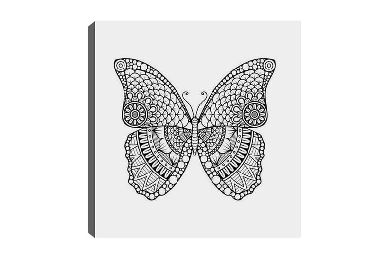 Dekorativ Canvasbilde 30x30 cm - Hvit|Svart - Interiør - Maleri & posters - Lerretsbilder