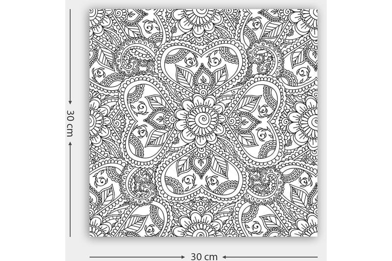 Dekorativ Canvasbilde 30x30 cm - Hvit|Svart - Interiør - Maleri & posters - Lerretsbilder