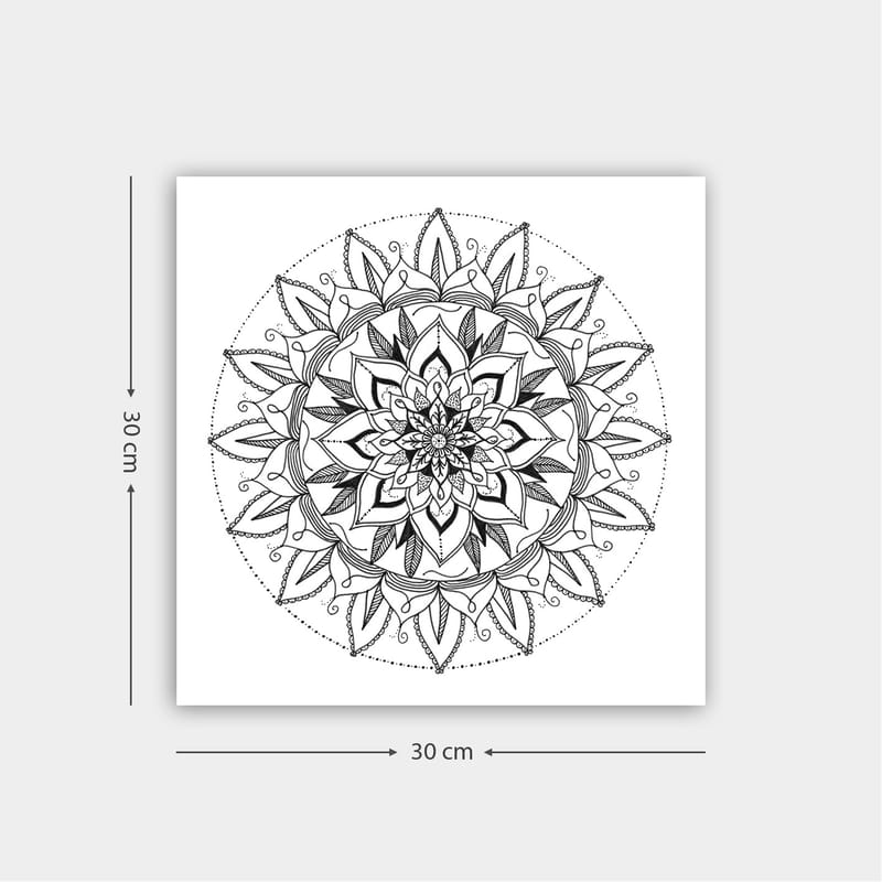 Dekorativ Canvasbilde 30x30 cm - Hvit|Svart - Interiør - Maleri & posters - Lerretsbilder