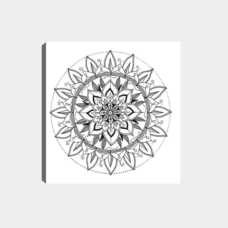Dekorativ Canvasbilde 30x30 cm - Hvit|Svart - Interiør - Maleri & posters - Lerretsbilder