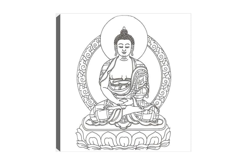 Dekorativ Canvasbilde 30x30 cm - Hvit|Svart - Interiør - Maleri & posters - Lerretsbilder