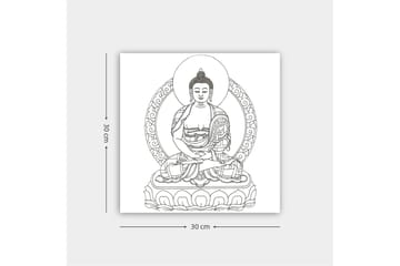 Dekorativ Canvasbilde 30x30 cm - Hvit|Svart - Interiør - Maleri & posters - Lerretsbilder