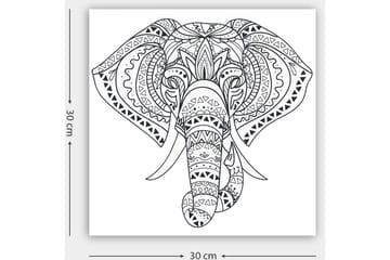 Dekorativ Canvasbilde 30x30 cm - Hvit|Svart - Interiør - Maleri & posters - Lerretsbilder