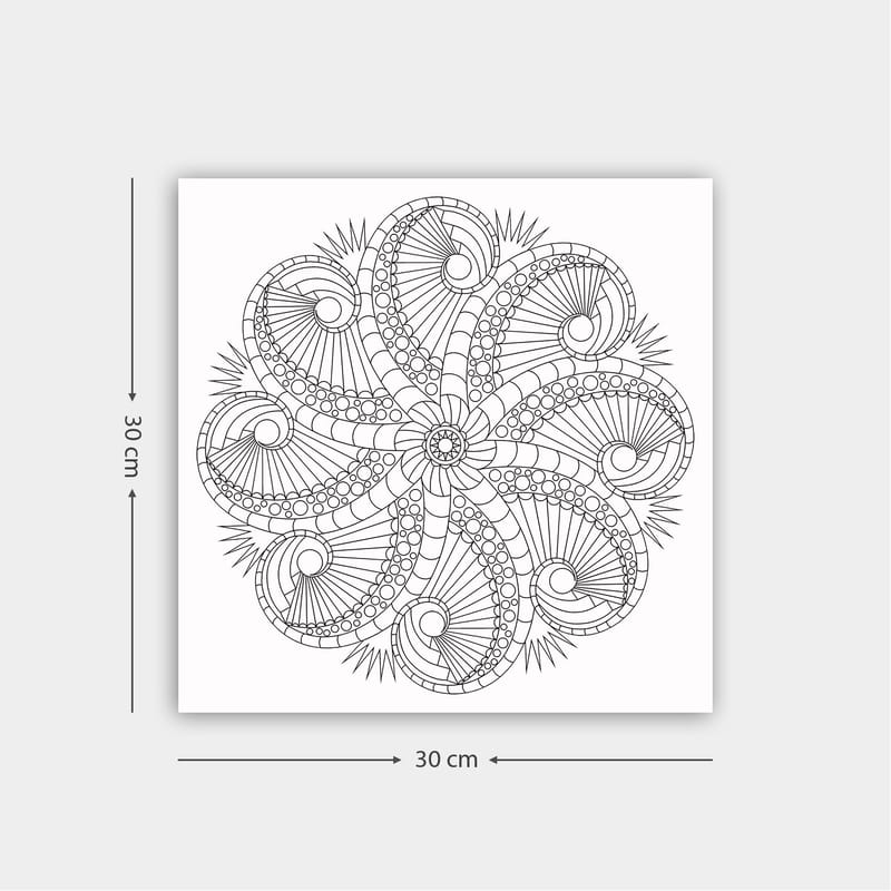 Dekorativ Canvasbilde 30x30 cm - Hvit|Svart - Interiør - Maleri & posters - Lerretsbilder