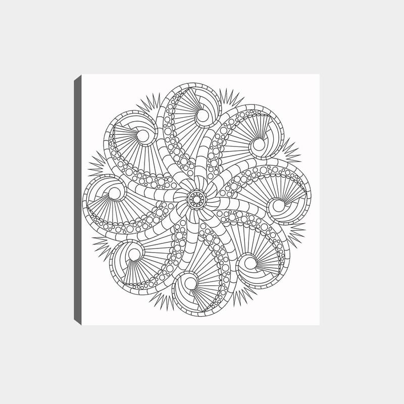 Dekorativ Canvasbilde 30x30 cm - Hvit|Svart - Interiør - Maleri & posters - Lerretsbilder