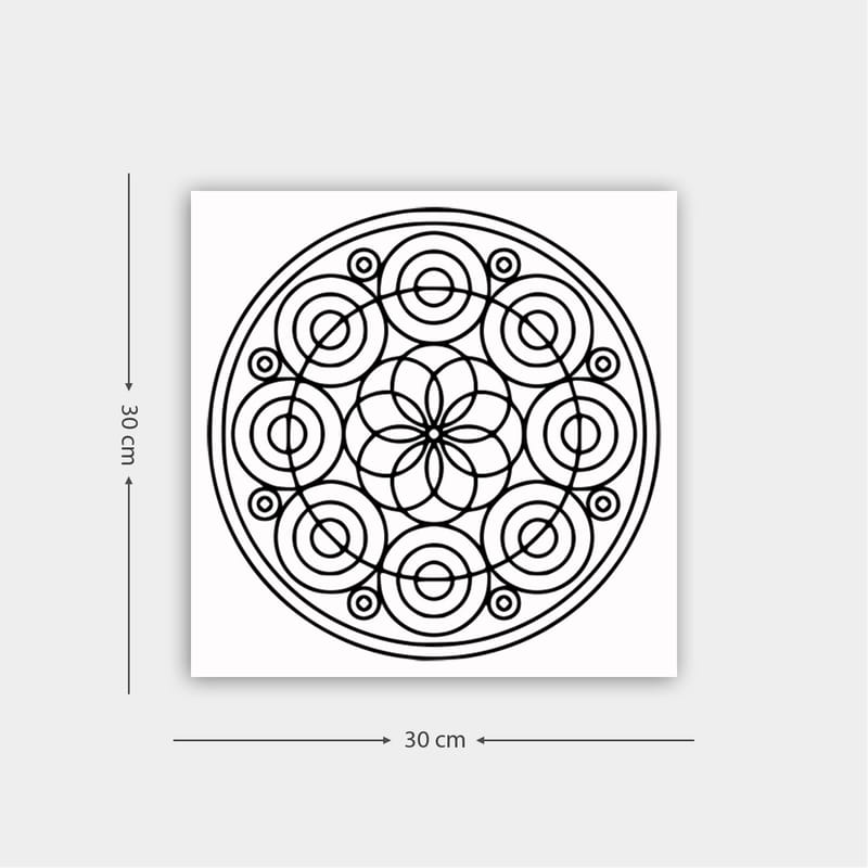 Dekorativ Canvasbilde 30x30 cm - Hvit|Svart - Interiør - Maleri & posters - Lerretsbilder
