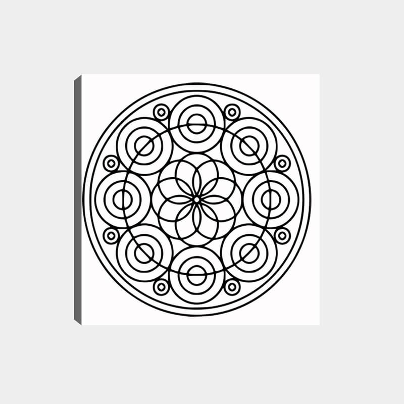 Dekorativ Canvasbilde 30x30 cm - Hvit|Svart - Interiør - Maleri & posters - Lerretsbilder