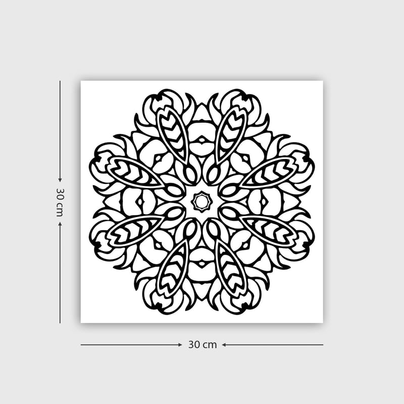 Dekorativ Canvasbilde 30x30 cm - Hvit|Svart - Interiør - Maleri & posters - Lerretsbilder