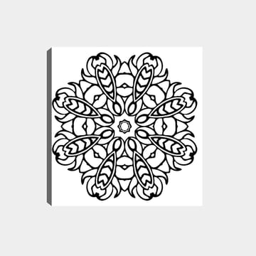 Dekorativ Canvasbilde 30x30 cm - Hvit|Svart - Interiør - Maleri & posters - Lerretsbilder