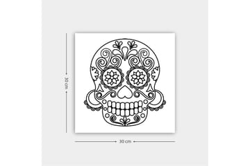 Dekorativ Canvasbilde 30x30 cm - Hvit|Svart - Interiør - Maleri & posters - Lerretsbilder