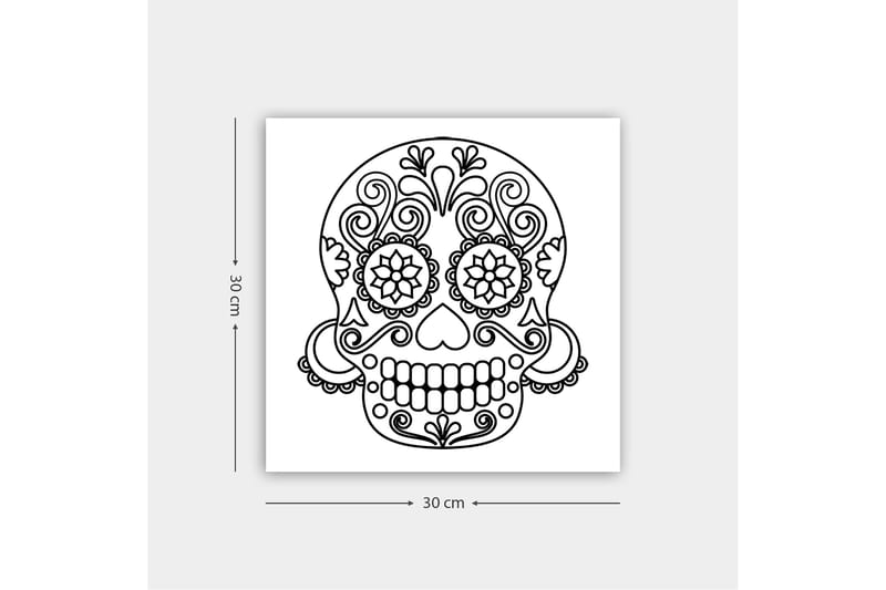 Dekorativ Canvasbilde 30x30 cm - Hvit|Svart - Interiør - Maleri & posters - Lerretsbilder