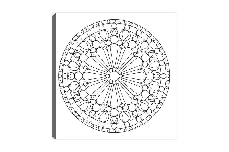 Dekorativ Canvasbilde 30x30 cm - Hvit|Svart - Interiør - Maleri & posters - Lerretsbilder