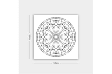 Dekorativ Canvasbilde 30x30 cm - Hvit|Svart - Interiør - Maleri & posters - Lerretsbilder