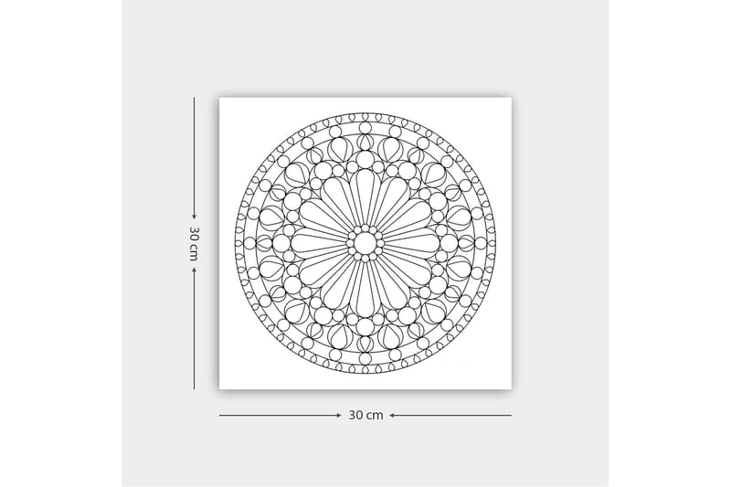 Dekorativ Canvasbilde 30x30 cm - Hvit|Svart - Interiør - Maleri & posters - Lerretsbilder