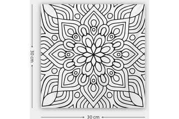 Dekorativ Canvasbilde 30x30 cm - Hvit|Svart - Interiør - Maleri & posters - Lerretsbilder