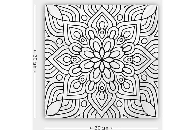 Dekorativ Canvasbilde 30x30 cm - Hvit|Svart - Interiør - Maleri & posters - Lerretsbilder