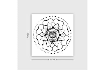 Dekorativ Canvasbilde 30x30 cm - Hvit|Svart - Interiør - Maleri & posters - Lerretsbilder
